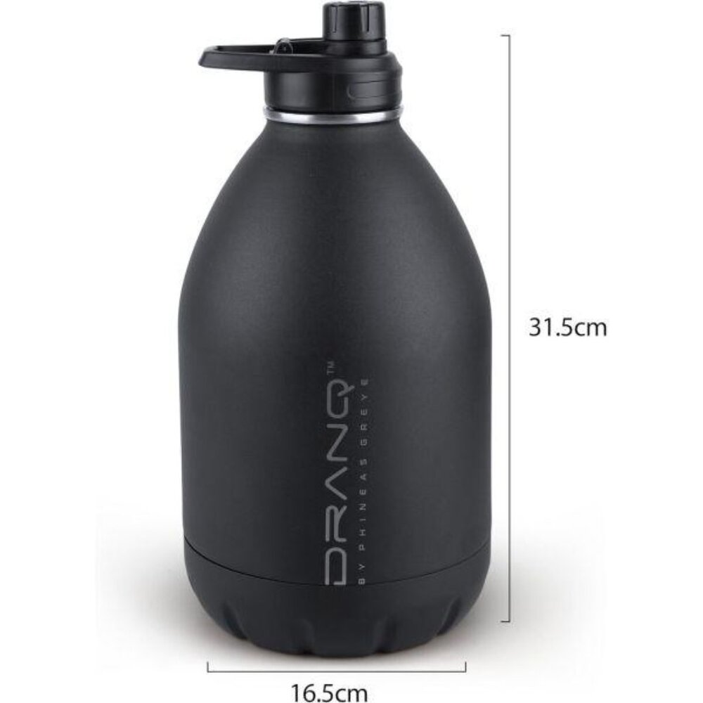 Gallon Water Insulated Bottle Straw 2 Lid 128 oz Double Wall Dranq Phineas Greye